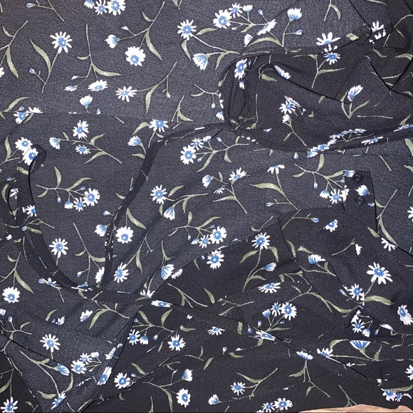Black tie dress with blue flowers - Picture 1 of 5
